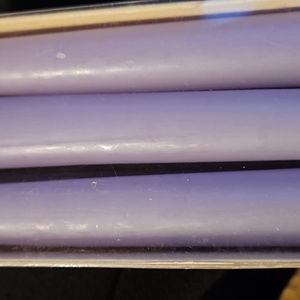 Rare Discontinued Lavender Color Pottery Barn Set of Six  12 inch Taper Candles